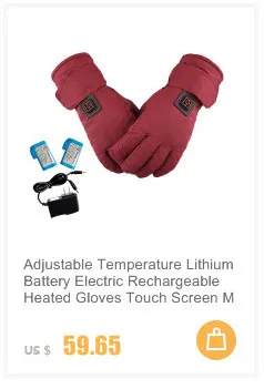 Регулируемая температура литиевая батарея электрический перезаряжаемый с подогревом перчатки сенсорный экран мотоциклетные лыжные перчатки зимние теплые женские