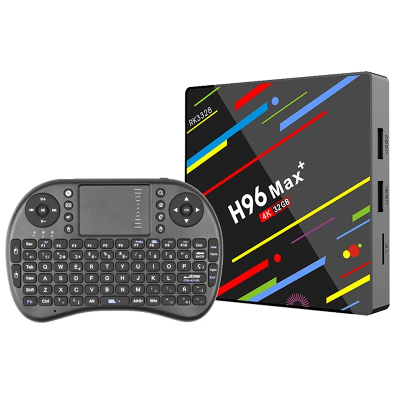 H96 Max Plus + Android 9,0 Tv Box 4G Ram Rk3328 четырехъядерный 64 бит 2,4/5G Wifi Lan Смарт медиаплеер H.265 Dlna приставка ЕС Pl