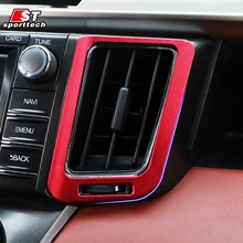 Car Styling Air Conditioner Sticker For Toyota Air Outlet Ring covers sticker For Toyota RAV4 2013 2014 20152016 car accessories