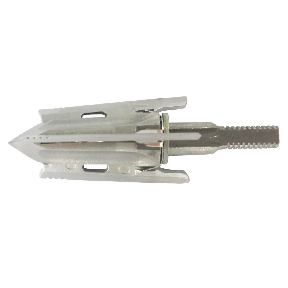

Hunting Broadheads 3 Blade Arrow Heads Arrows Stainless Steel Tips 100 Grain for Archery Shooting