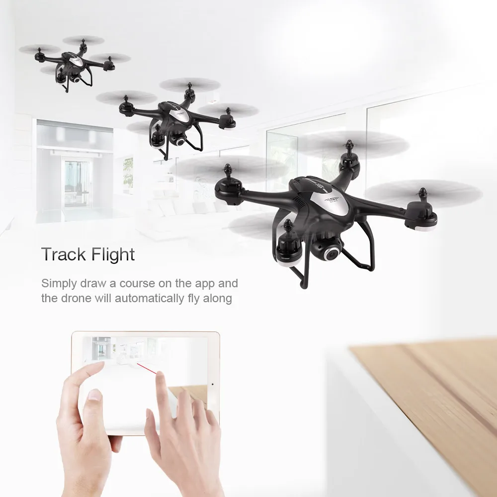 S30W 2.4G 720P HD Camera Drone Wifi FPV RC Quadcopter Selfie Drone GPS Positioning One-Key Return RC Dron Helicopter (9)
