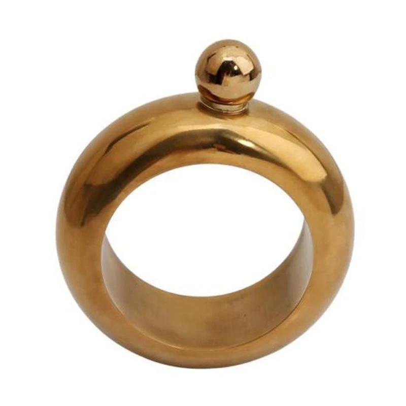 1 x Fashion Stainless Steel Portable 3.5oz Hip Flask Holder Alcohol Drink Bangle Bracelet