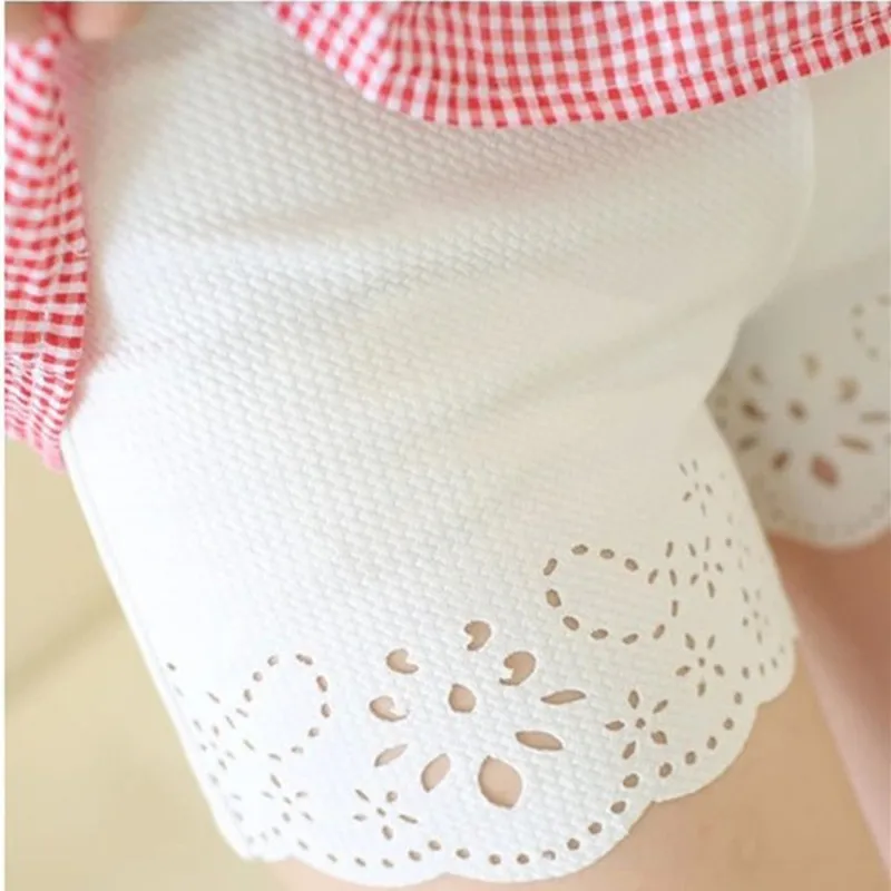 Fashion Woman Safety Short Pants Summer Lace Anti Exposure Solid Color Thin Pants External Hollow Out Shorts Briefs Underwear