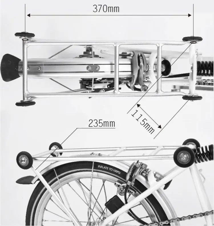 Стойка для велосипеда из алюминиевого сплава Brompton SEMA, супер светильник 58 г, полка содержит 4 направляющих колеса, складной велосипед с простой колесной полкой