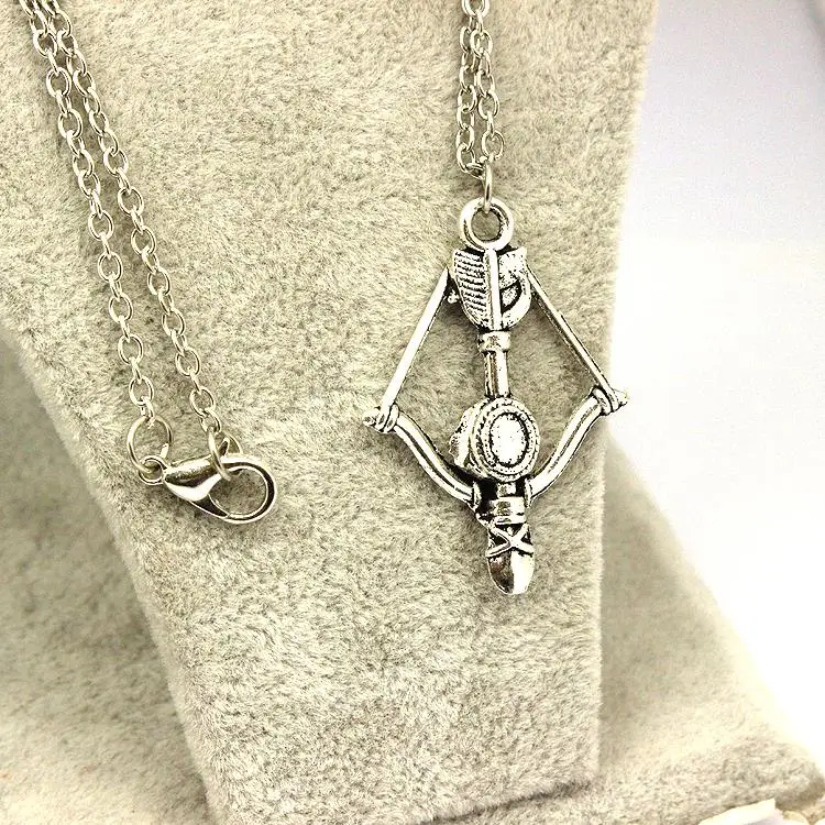 The Movies Jewelry Ancient Silver Bow And Arrow Pendant