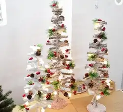 Рождественские украшения для дома Мини искусственные деревянные елки