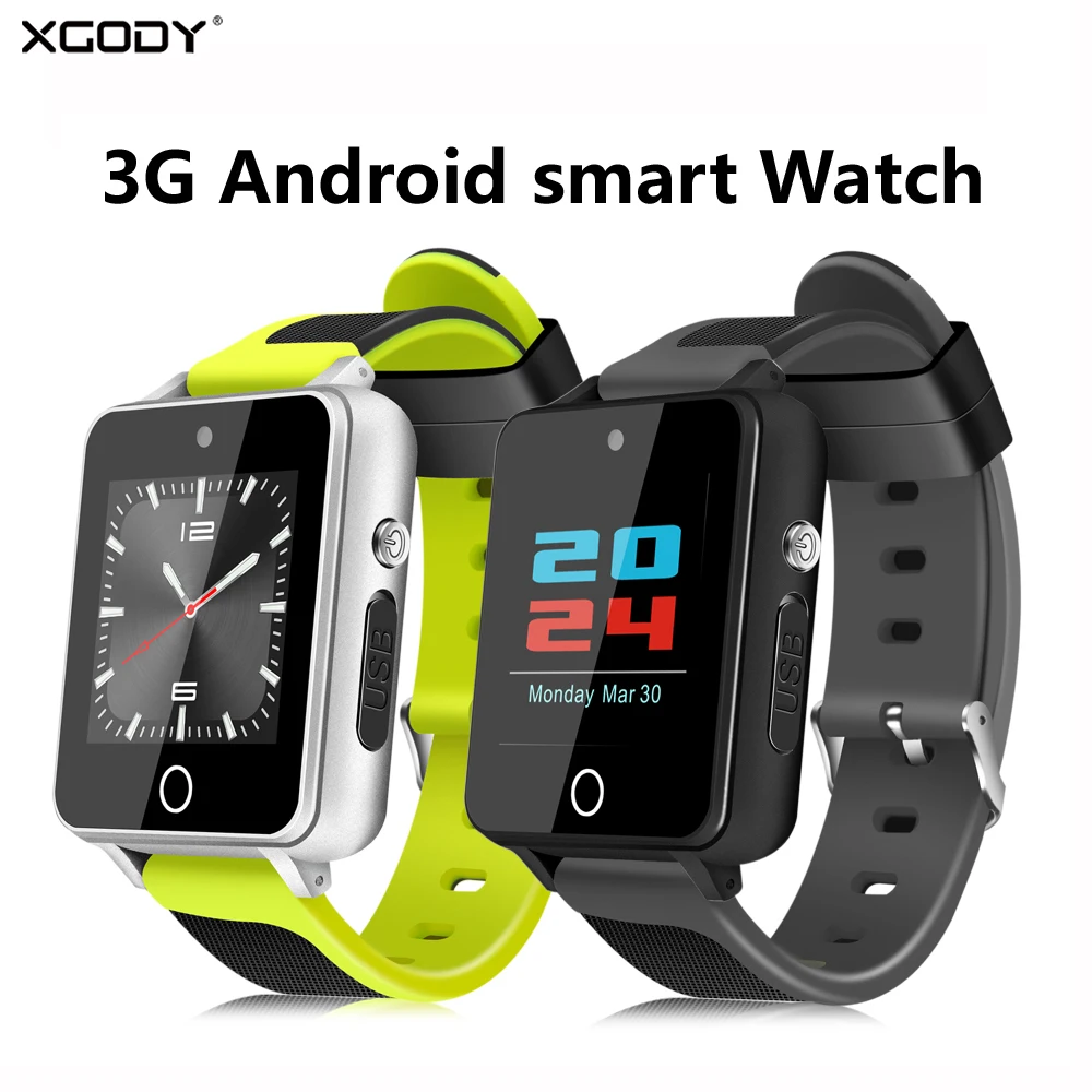 

XGODY S9 3G Network GPS Smart Band Bracelet Men Women Android Smart Watch Supports WIFI SIM Card Google Store Facebook App