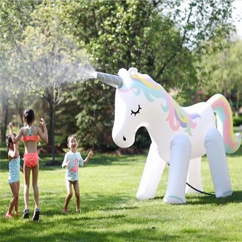 Summer Unicorn Home Garden PVC Elephant Animal Water Park Inflatable Sprinkle Water Toy Children Play Spray Toy For Baby