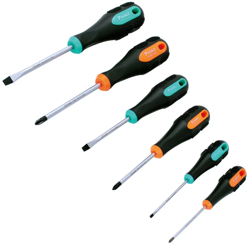 Taiwan Po workers SD 2301 color soft handle screwdriver Phillips screwdriver word screwdriver