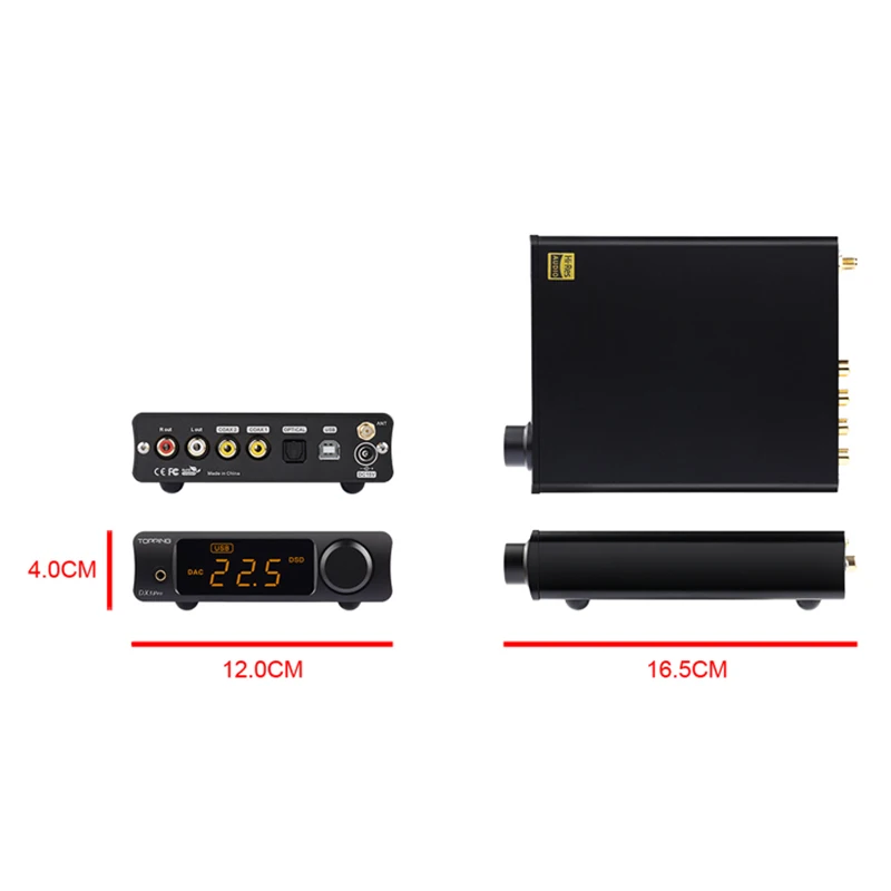 TOPPING DX3 Pro AK4493 OPA1612 Hifi USB Bluetooth DSD512 DAC Headphone Amplifier