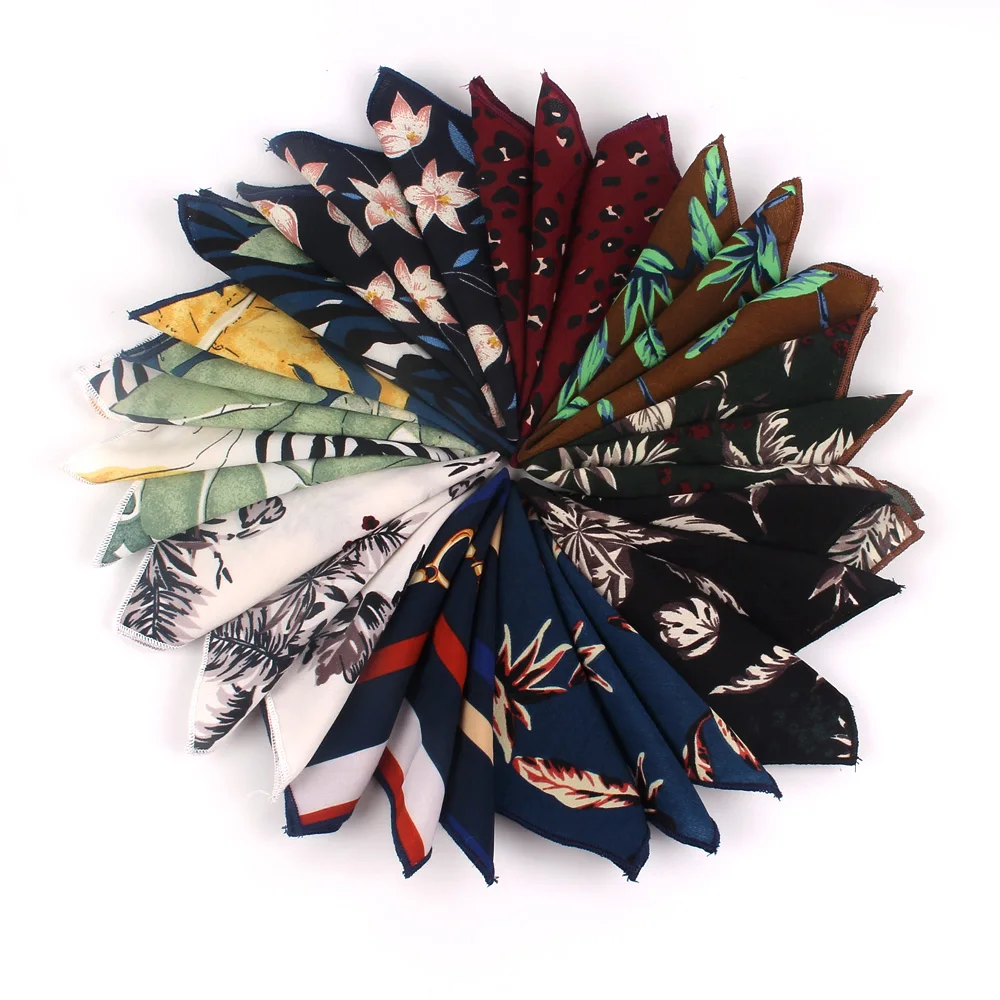 

Fashion Flroal Pocket Square For Men Women Print Suits Hanky Mens Handkerchiefs Suit Square Handkerchief Towels Scarves For Man