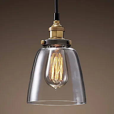 Лофт стиль ретро винтажный светильник промышленный подвесной светильник светильники Эдисон подвесные светильники в стеклянном абажуре