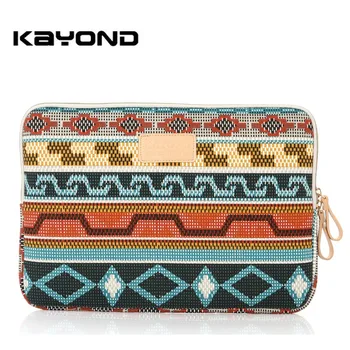 

Fashion Retro Ethnic Canvas Laptop Sleeve 8 10 11 12 13 14 15 inch Notebook Bag Slim Case for ipad MacBook air pro retina