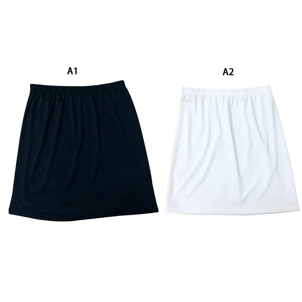 Women Inner Wear Skirt 1 Layer Elastic Waist Short Petticoat Stretch Satin Short Half Slip Petticoat Lingerie Accessories Hot