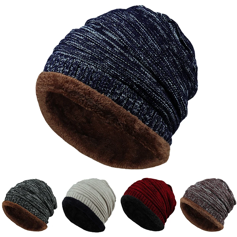 2017 Fashion Gorros Caps For Men Women Thick Winter Beanie Men