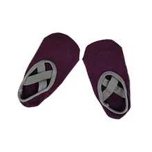 Женские носки для йоги с перекрестной повязкой Пилатес, балетные танцевальные противоскользящие носки, фитнес-спорт, хлопковые носки