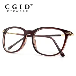 CGID модные Стиль прямоугольник металлической оправе руку с прозрачными стеклами очки 100% УФ-защита для Для женщин и Для мужчин PG79