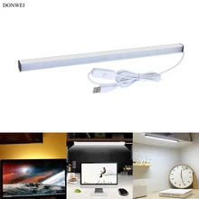 DONWEI 30 см 5 Вт 22 светодиодный USB ночной Светильник для помещений портативный алюминиевый бар настенный светильник с выключателем для шкафа шкаф стол Кухня