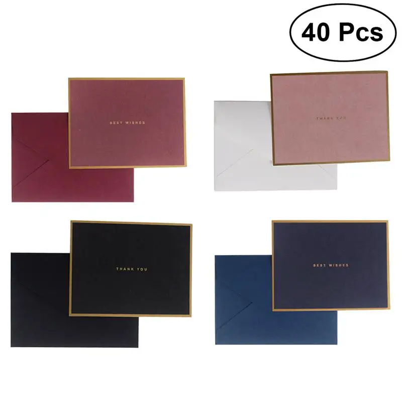 

40pcs Greeting Card Warm Words Classic Creative Message Card Blessing Cards with Envelopes for Birthday Christmas Festival