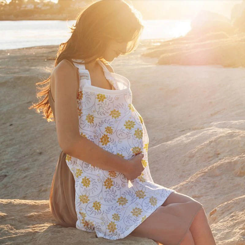 

Cotton Nursing Cover Multi-Function Breastfeeding Privacy Apron Outdoors Feeding Gown Baby Muslin Nursing Covers
