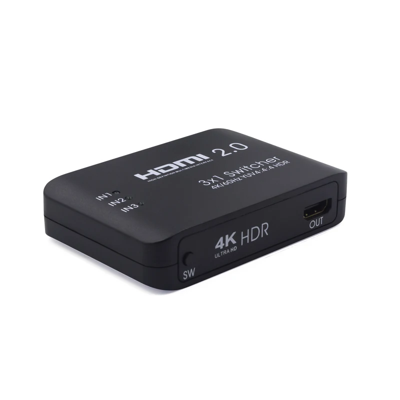 AIXXCO Mini 4K 5 вход 1 выход HDMI 2,0 коммутатор 5x1 HDR HDMI коммутатор Аудио экстрактор с ИК-управлением