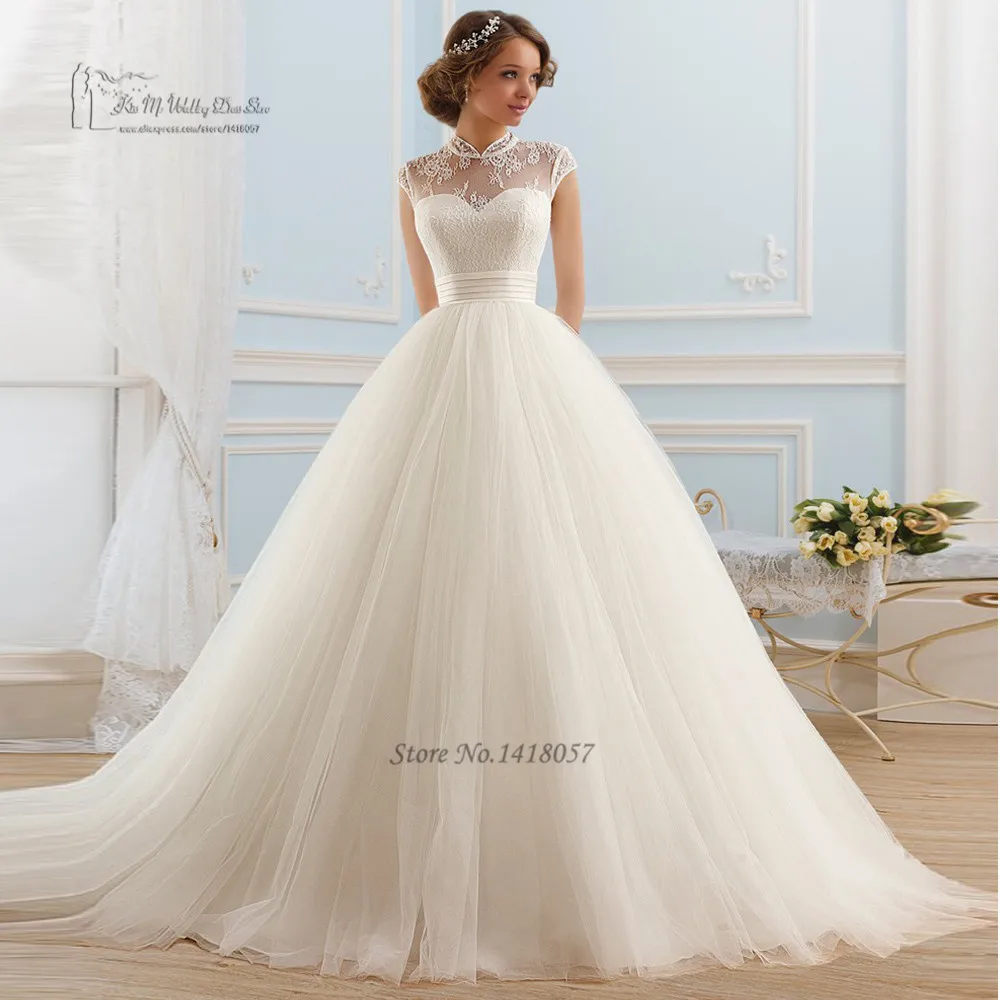 no lace wedding dress