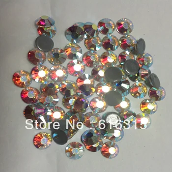 

2013 newly glue sticker 14-16 cutting facets flat back rhinestones extremely shiny&strong ss16 crystal ab stones free shipping