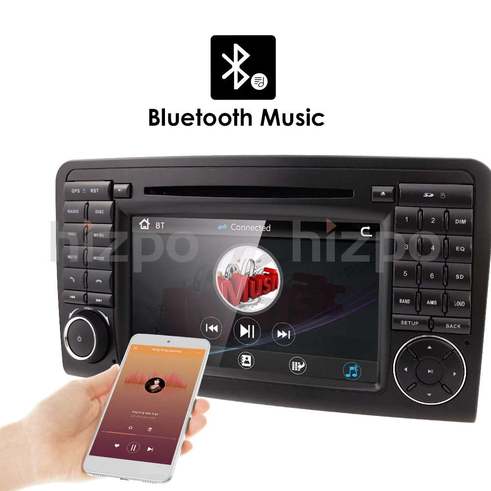 Excellent 7" Car DVD radio for Mercedes Benz ML W164 ML300 350 450 500 320 ML63 AMG GL X164 GL 320 350 420 450 500 GPS Navigation USB RDS 9