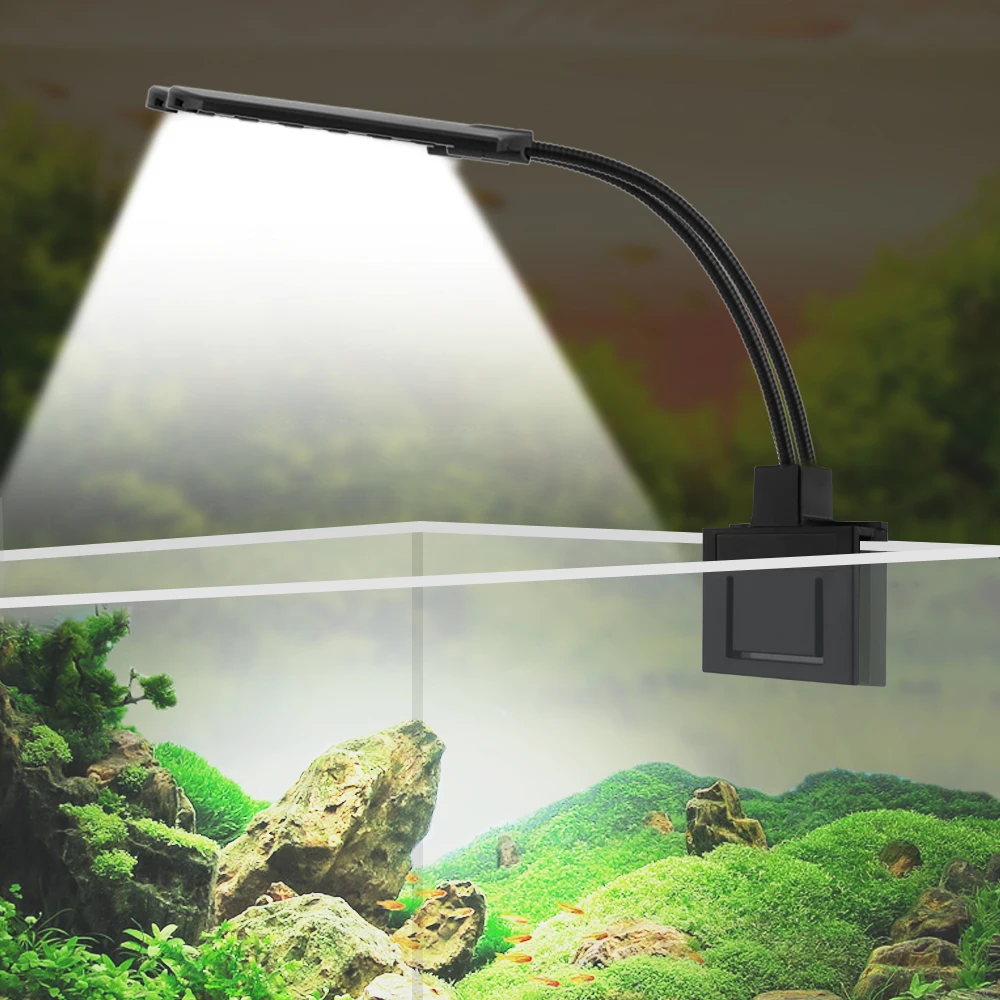 

Double Head Aquarium LED Lighting Fish Tank Light 15W 220V Clip-on Aquarium Lamp EU Plug Waterproof Aquatic Plant Fishbowl Light