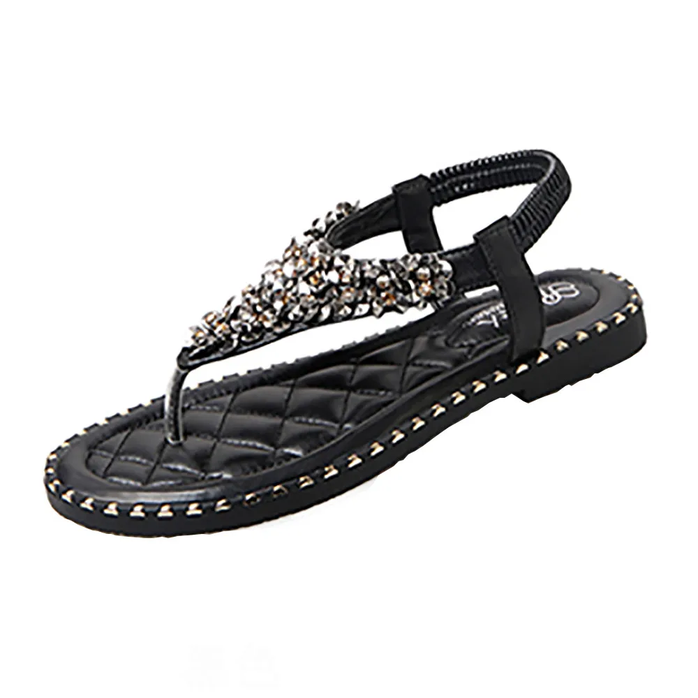 flat sequin sandals