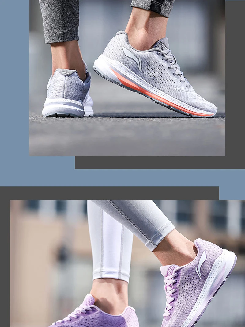 Li-Ning Для женщин реактор покрытый кожухом удобные кроссовки для бега ...