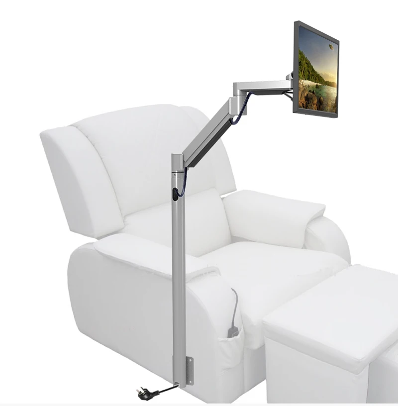 LD218 Customized Gas Spring Arm Monitor Holder Floor Stand Sofa Bedside