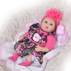 DollMai милый силиконовый Rebron Детские куклы новорожденный живой ребенок 17 дюймов Реалистичная принцесса 43 см дети Playmates Bebes Reborn bonecas