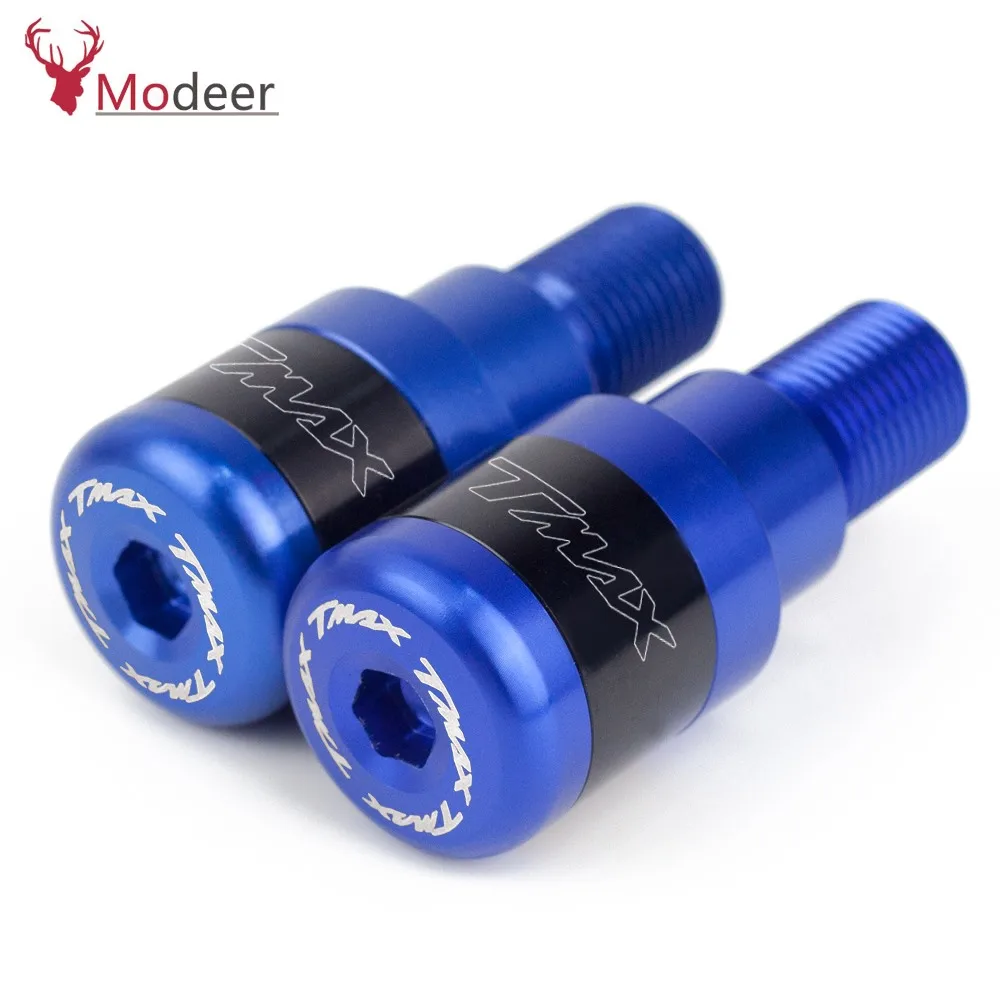 T-max Logo Motorcycle Bar Ends Hand Grips Handlebar End Plugs Caps Cover For Yamaha T max Tmax 530 500 Tmax530 tmax500 (4)_Jc