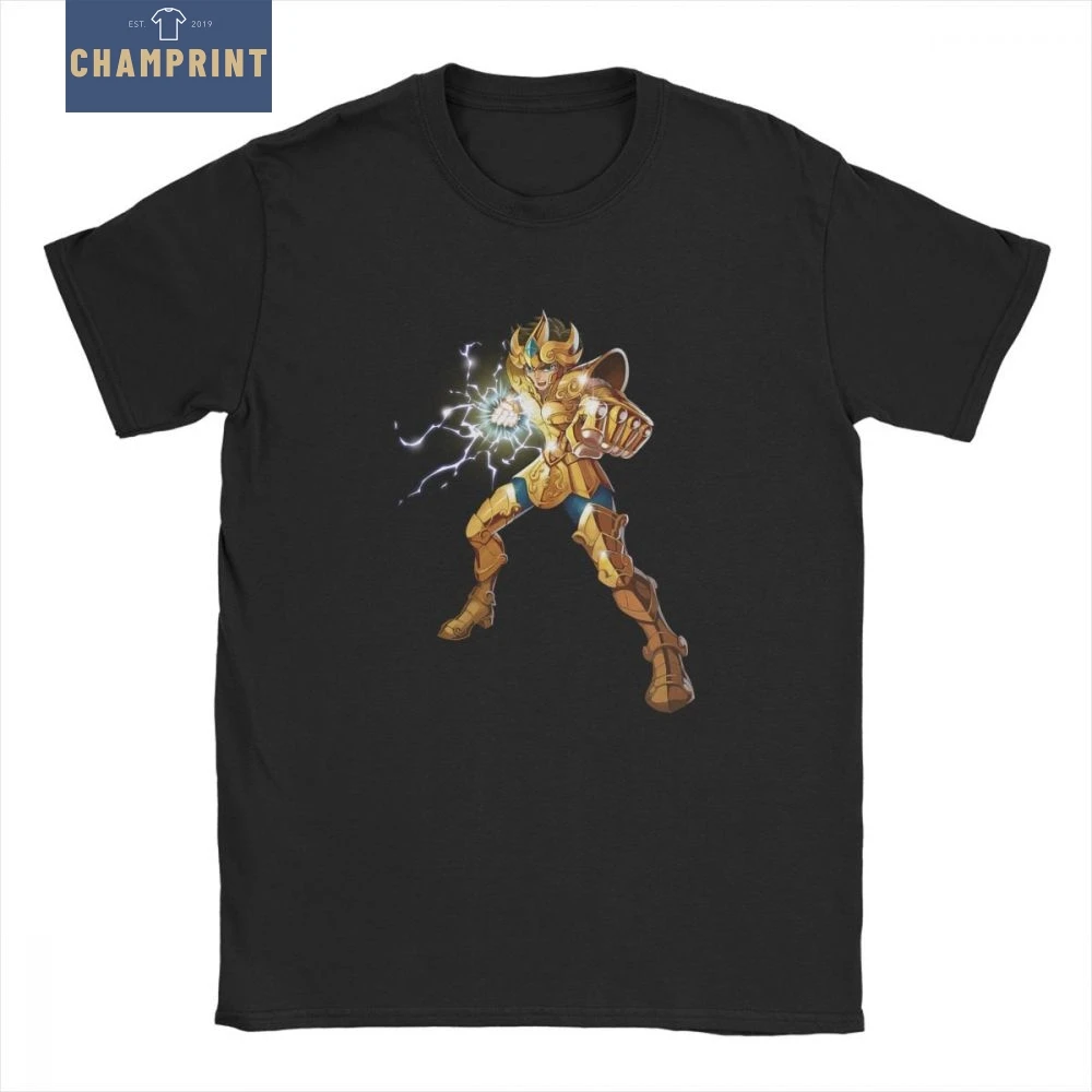 

Men Leo Constelacion T Shirt Knights of the Zodiac Saint Seiya 90s Anime Cotton Tops Short Sleeve Tee Shirt Party T-Shirts