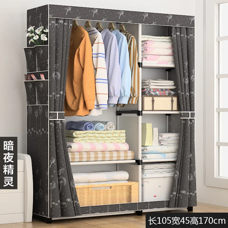 Kids Furniture Decor Wardrobe Canvas Simple Cloth Cabinet