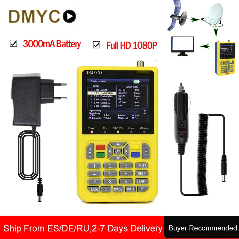 Dmyco спутниковый искатель HD цифровой DVB S2 Высокое разрешение 1080 P MPEG 4 FTA LNB