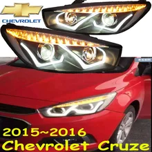 Cruz headlight,2015~2017 Fit for LHD,RHD need add 200USD),Free ship!Jetta headlight,2ps/se+2pcs Aozoom Ballast; Cruz