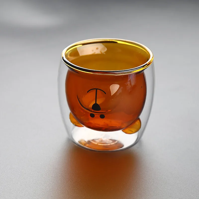 

Creative double-glazed mug Fashion cute cartoon bear cups kid tea milk coffee mug Indoor office high quality Gift Cups Drinkware