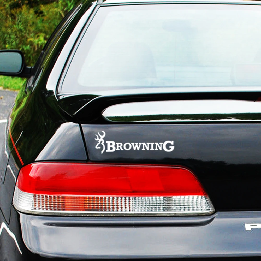 Hotmeini автомобиля Стикеры JDM укладки окно бампер наклейка виниловая Грузовик Холодильник Водонепроницаемый 2* Браунинг Охота на оленя Chasse 22.86*6.35 см