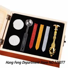 Индивидуальный Высококачественный Индивидуальные, деревянные металлических коробках воск печать штамп набор персонализированное приглашение на свадьбу ретро украшения Уплотнение stamp