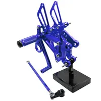 Для Yamaha YZF R125 2008-2013 Алюминиевый CNC регулируемый мотоцикл Rider задние наборы Rearset подножки для ног 2009 2010 2011 - Цвет: Blue