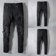 2019 New Fashion Designer Jeans Men Straight Black Color Men Jeans Ripped Jeans,100% Cotton Hole Zipper Fly Casual Men Pants 2019 New Fashion Designer Jeans Men Straight Black Color Men Jeans Ripped Jeans,100% Cotton Hole Zipper Fly Casual Men Pants