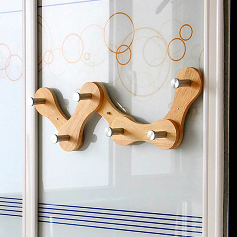 Wood Stainless Steel 3 Link Chain Free Punching Hook Door After Nailing