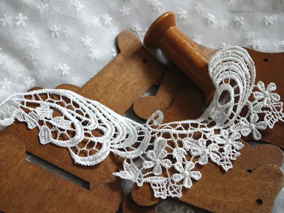 bridal lace applique ivory