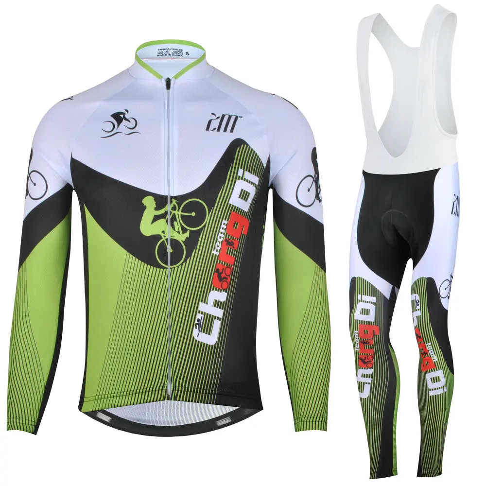 

ZM Mens Cycling Jersey Bib Pants Winter Warm Bicycle Clothes Road Bike Riding Uniforms Shirt Brae Straps Tights Sports Suits