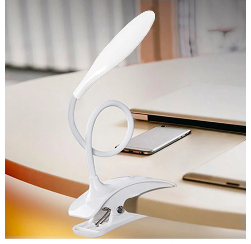5V USB LED Table Lamp Children Eye Protection Study Reading Night Light With Clip (13)