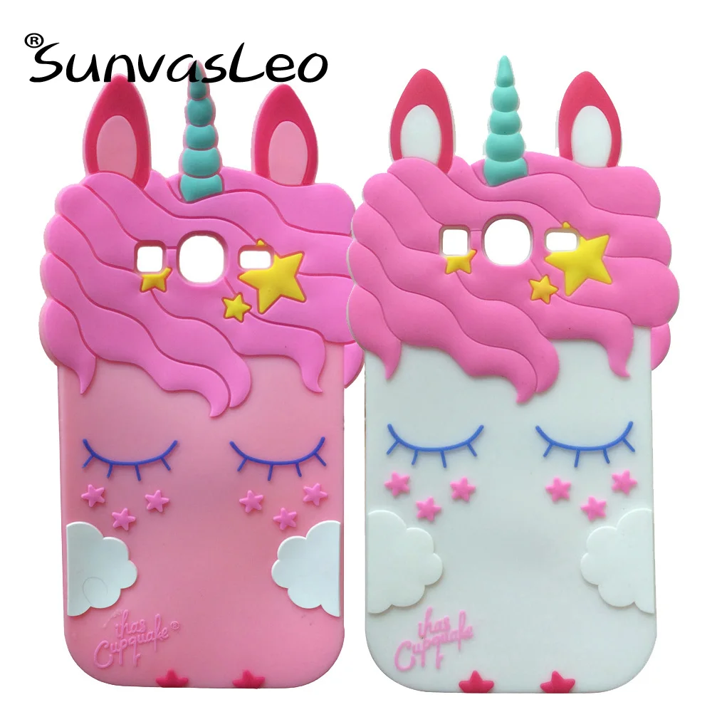 

For Samsung Galaxy Grand DUOS i9082 3D Pretty Unicorn Soft Silicone Case Phone Cover Skin For Samsung Galaxy Grand Neo i9060