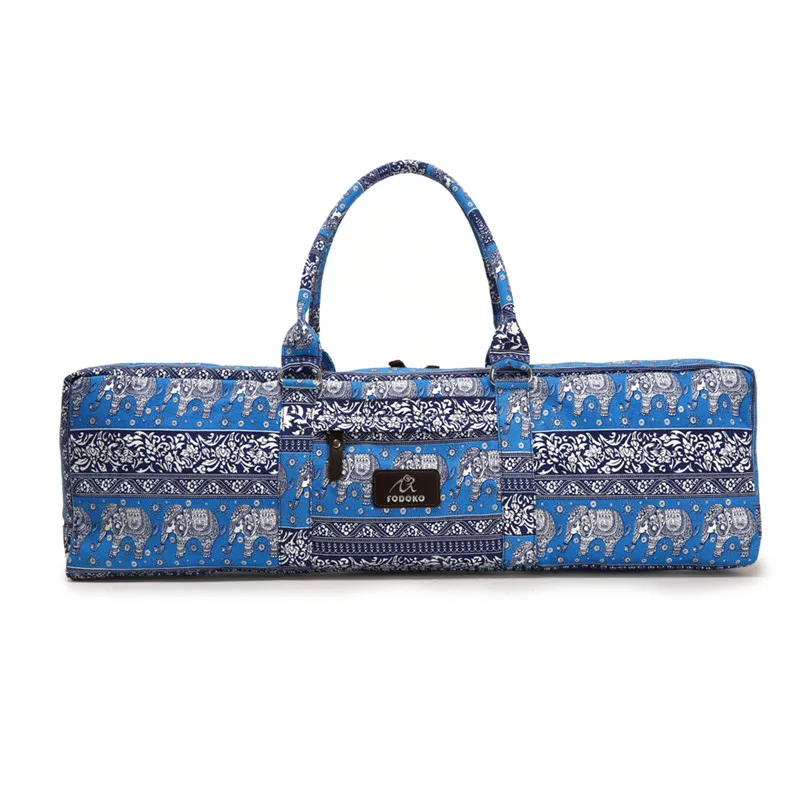 Canvas Elephant Yoga Mat Bag Large Capacity Gym Bag Sports Handbag Fitness Dance Gymnastics Pilates Athletes Exercise Mat Bags
