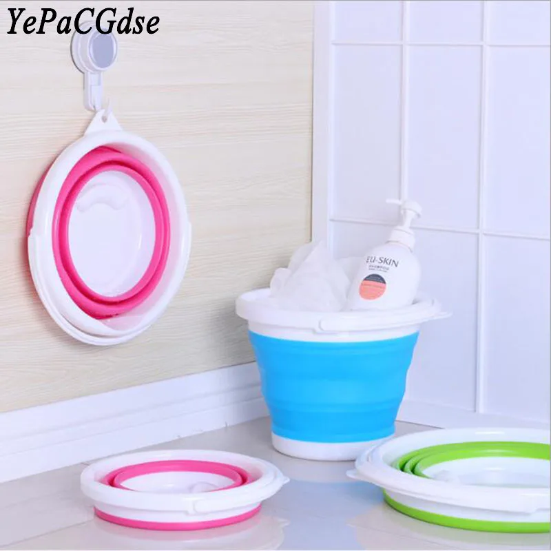 

Folding bucket silicone car wash bucket fishing bucket travel home can be hanging folding bucket